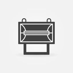 Halogen spotlight projector black icon