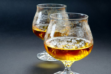 Two glasses of cognac