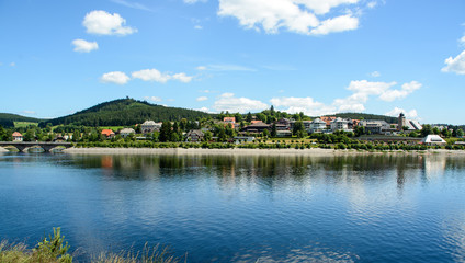 Fototapeta na wymiar Schluchsee vom Ufer