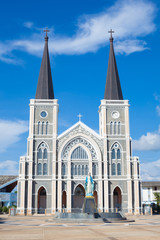 Fototapeta na wymiar The Catholic Church of Chanthaburi in Thailand
