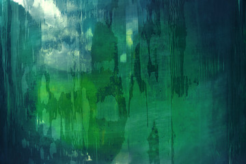 Abstraktes Muster in grün und blau  