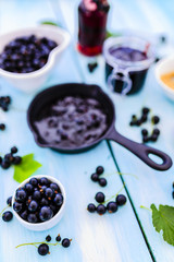 Blackcurrant - fresh blackcurrant fruit, healthy food
