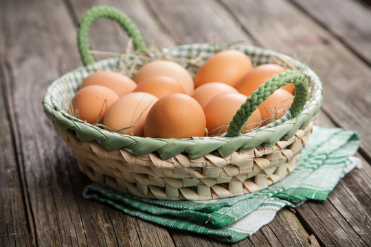 Fresh organic eggs