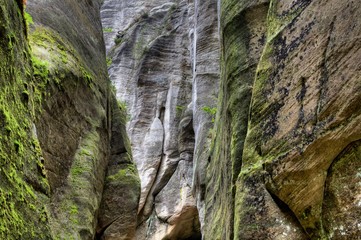 National Park of Adrspach-Teplice rocks. Rock Town. Czech Republic