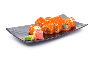 Sushi roll isolated on white