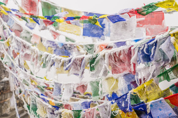 Frozen buddhist flags