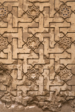 Lacework stucco in the Alhambra of Granada