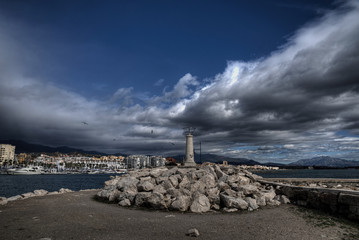 Fototapeta na wymiar Puerto de Estepona en la provincia de Málaga
