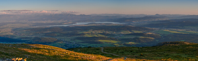 Obraz premium Landscape view from Babia Gora - panorama