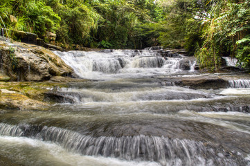 Fototapeta na wymiar Waterfall near the town of San Gil, Colombia 
