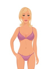  beautiful girl in bikini isolated