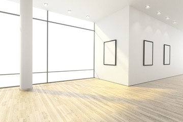 Leerer Raum mit Spots ohne Hintergrund