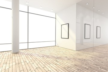 Leerer Raum mit Spots ohne Hintergrund