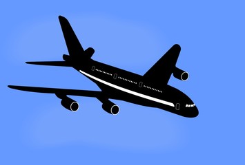 Realistic illustration aircraft