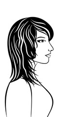 abstract beauty face girl portrait