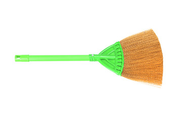 rea broom on white background