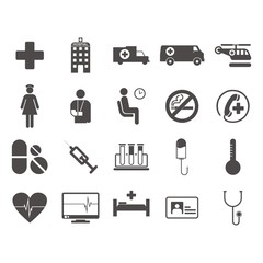 The Icons Of Hospital Silhouette