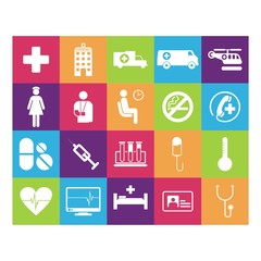 The Icons Of Hospital Colored