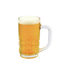 beer foam glass isolated on white background