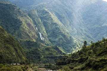 Abwaschbare Fototapete Nepal Beautiful valley between the mountains