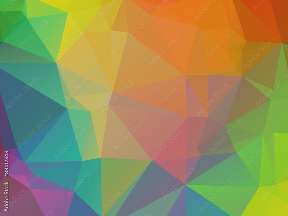Wall mural retro color background triangular shape