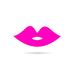 lips pink color vector