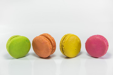 Colorful macaroon isolated on white background