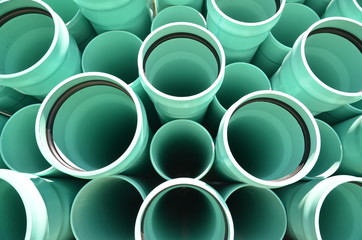 pvc green pipes