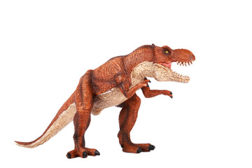 Dinosaur Toy Tyrannosaurus Rex at white  background