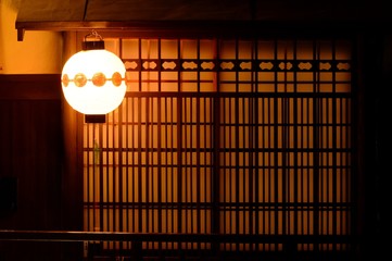 夜の京都上七軒