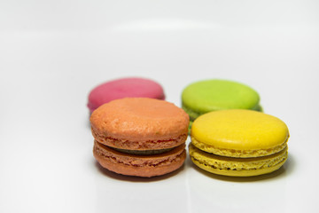 Colorful macaroon isolated on white background