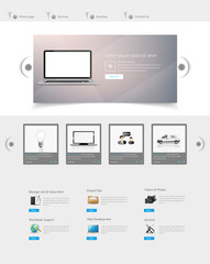 Modern One Page Website Template Vector