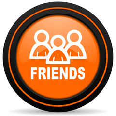friends orange icon