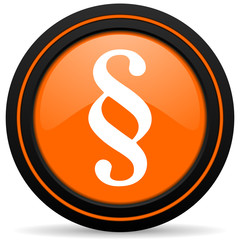 paragraph orange icon law sign