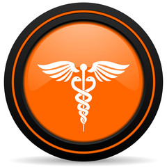 emergency orange icon hospital sign