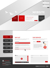 Vector Website Template Design.