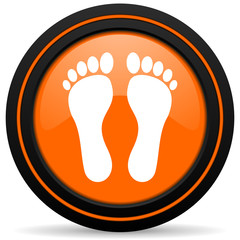 foot orange icon