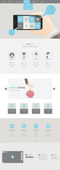 One Page Website Template Design Eps 10