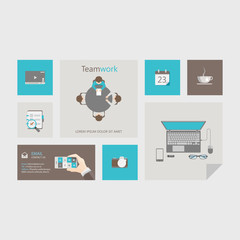 Vector flat user interface (UI) infographic template / design
