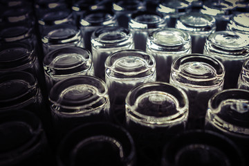 After washing a glass , black and white