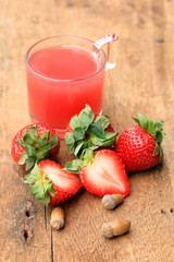 Strawberry juice fresh