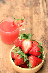 Strawberry juice fresh