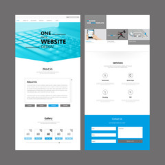 One Page Website Template and Header Designs