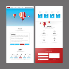 One Page Website Template and Header Designs