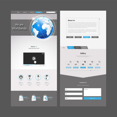 One Page Website Template and Header Designs