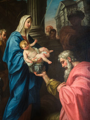 Detail of the painting "Jesus and the Three Wise Men".