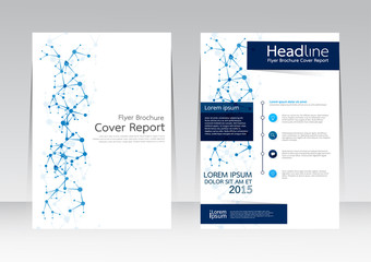 Abstract design vector template for brochure flyer in A4 size