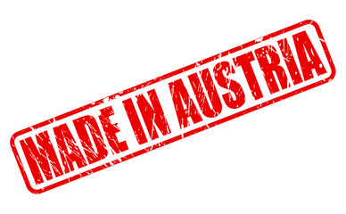 Made in Austria red stamp text