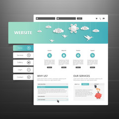 Creative Website Template Design Vector Eps 10