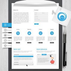 Creative Website Template Design Vector Eps 10